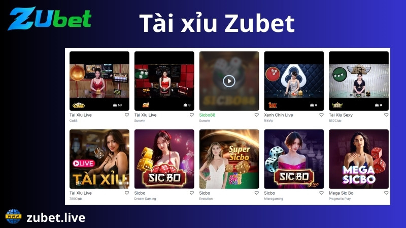 giới thiệu tài xỉu zubet