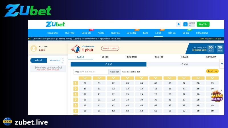 Hình thức đánh lô đề zubet